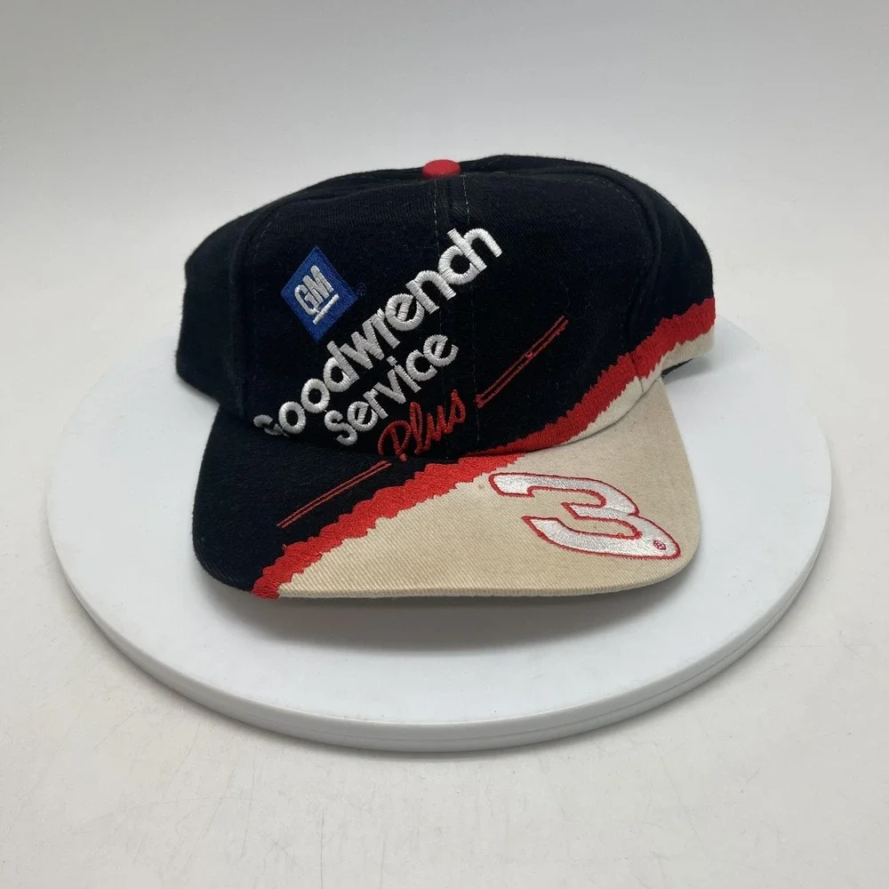 Vintage Dale Earnhardt GM Goodwrench Service Hat Snap Back One Size Black NASCAR